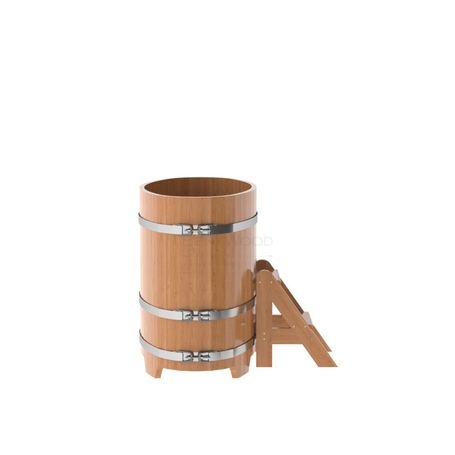 BentWood овальная из дуба (0,69х1,31 м.), h=1 м. Натуральная Премиум купель фото  фото - 3