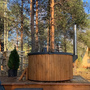 Купель Polar Spa ELITE 200 круглая с интегрированной печью для 2-4 человек (термососна светлая) фото  фото - 16